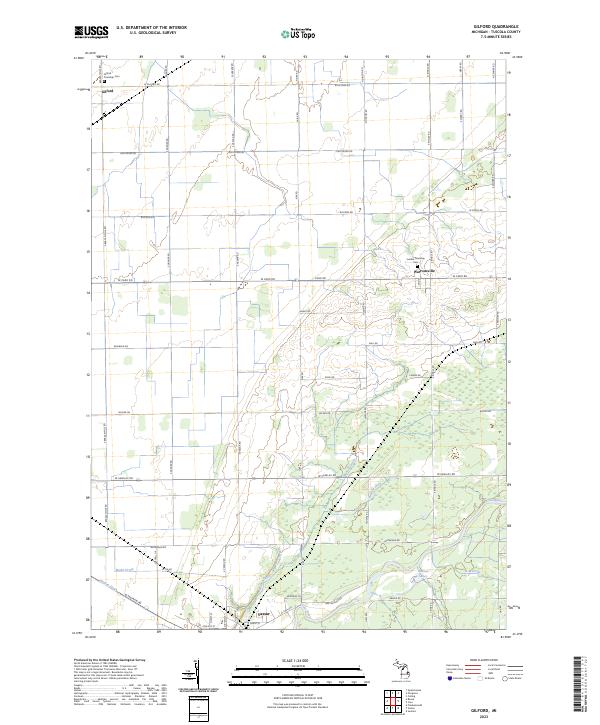 Gilford, MI — USGS 7.5-minute topo (2023)