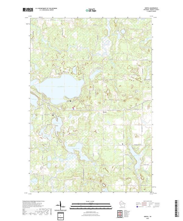 Hertel, WI — USGS 7.5-minute topo (2022)