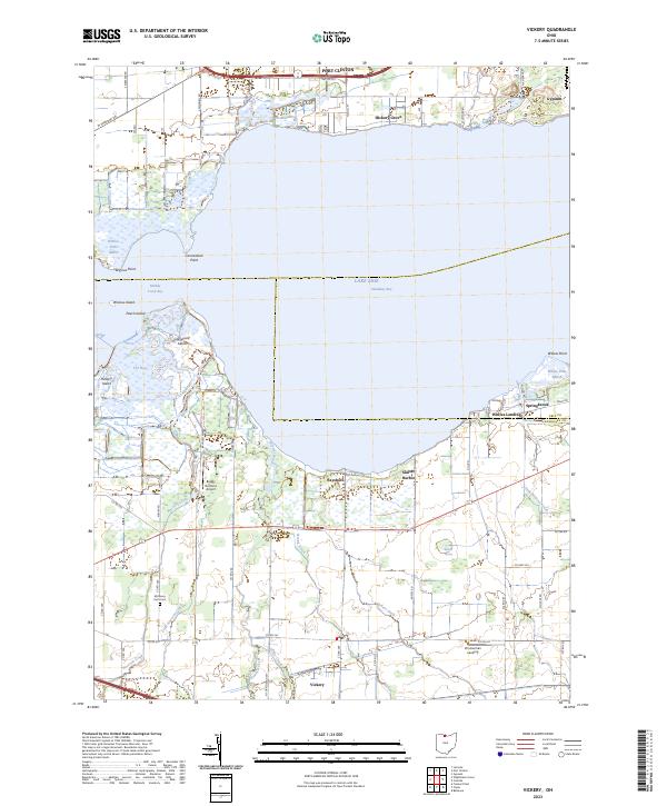 Vickery, OH — USGS 7.5-minute topo (2023)