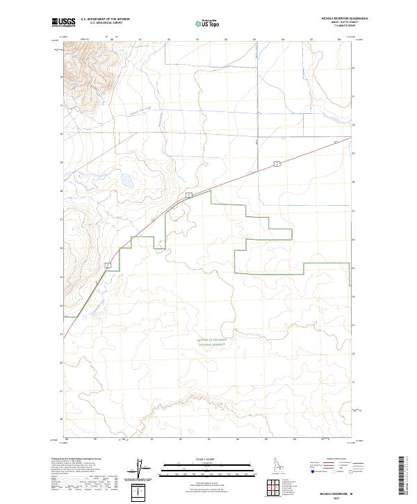 Nichols Reservoir, ID — USGS 7.5-minute topo (2023)
