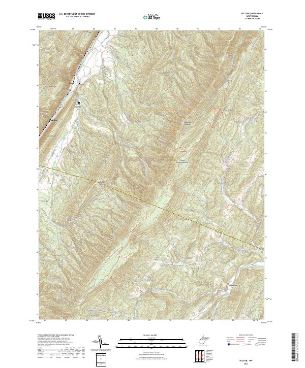 Sector, WV — USGS 7.5-minute topo (2023)