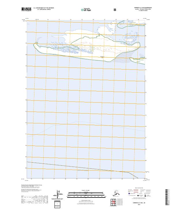 Cordova A-3 NE, AK — USGS 7.5-minute topo (2024)