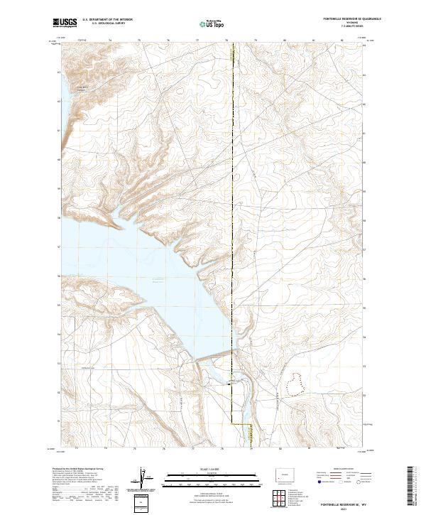 Fontenelle Reservoir SE, WY — USGS 7.5-minute topo (2021)