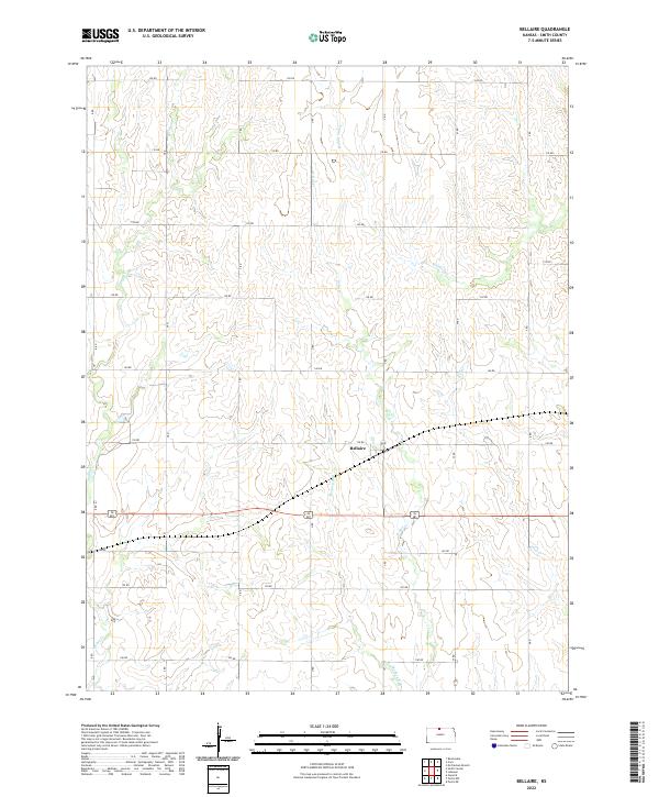 Bellaire, KS — USGS 7.5-minute topo (2022)