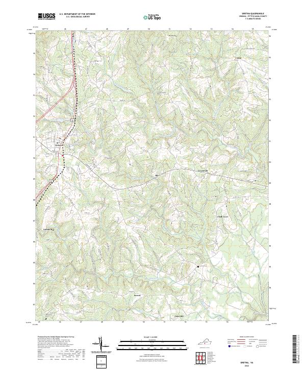 Gretna, VA — USGS 7.5-minute topo (2022)