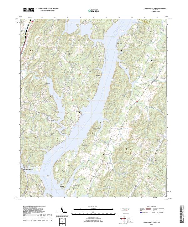 Grasshopper Creek, TN — USGS 7.5-minute topo (2022)