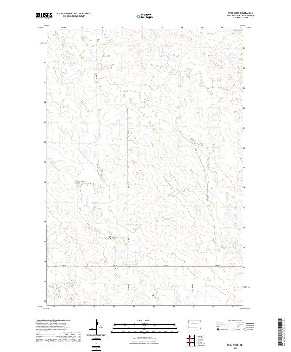 Opal West, SD — USGS 7.5-minute topo (2021)