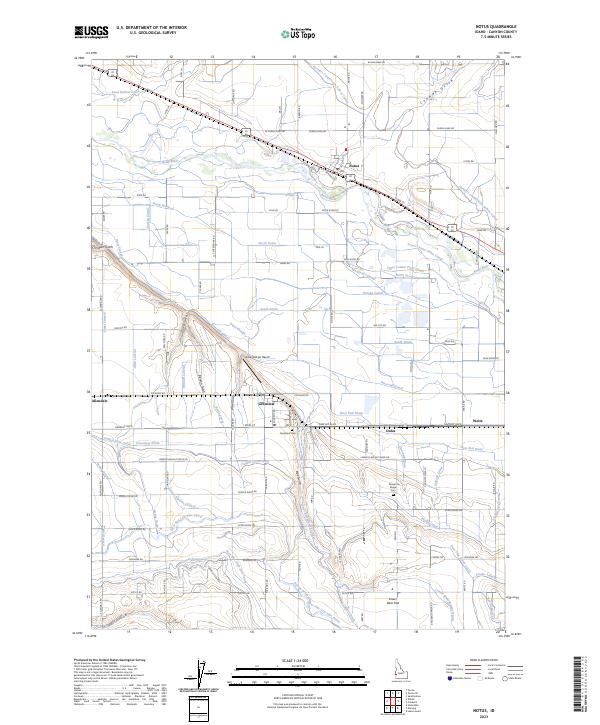 Notus, ID — USGS 7.5-minute topo (2023)