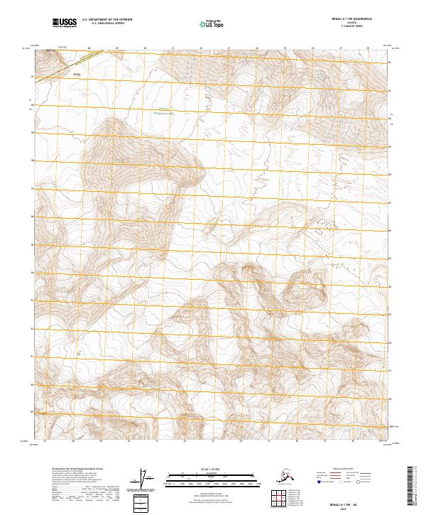 Denali A-1 SW, AK — USGS 7.5-minute topo (2023)