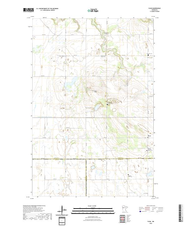 Flom, MN — USGS 7.5-minute topo (2022)