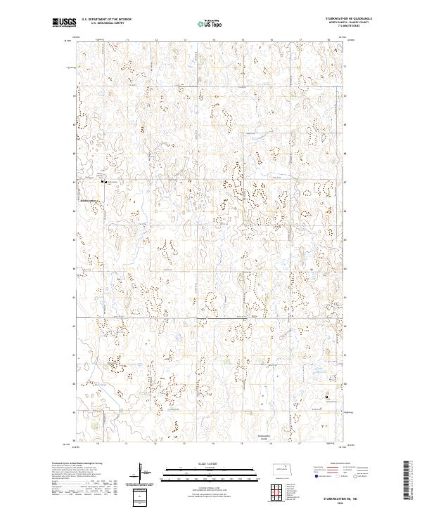 Starkweather NE, ND — USGS 7.5-minute topo (2024)