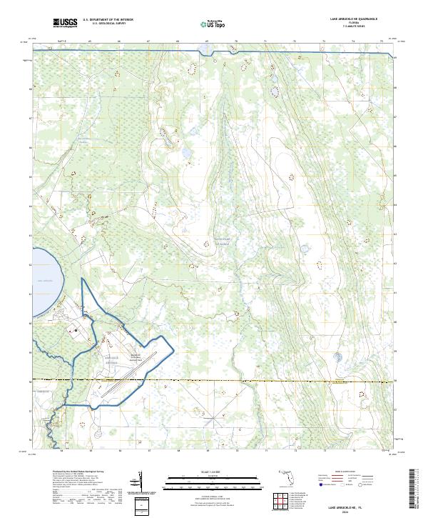 Lake Arbuckle NE, FL — USGS 7.5-minute topo (2024)