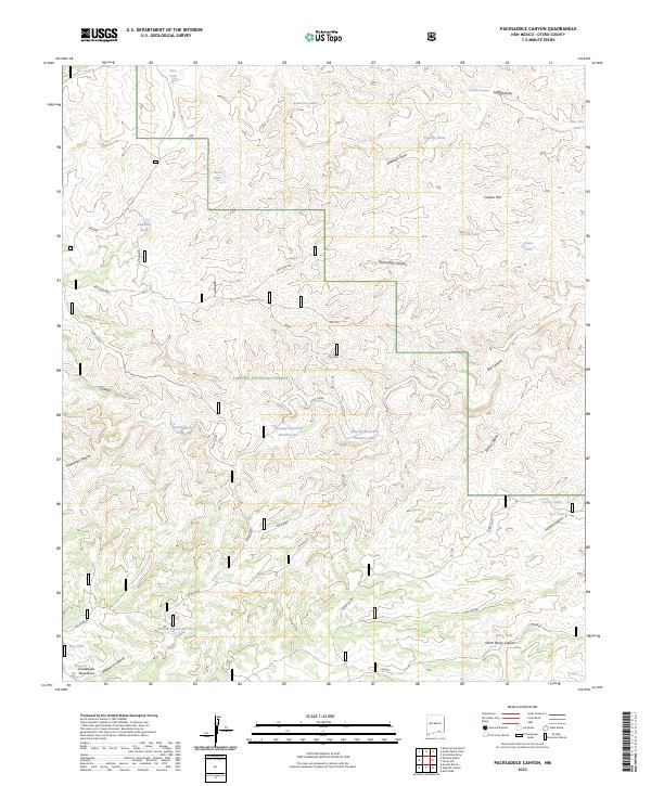 Packsaddle Canyon, NM — USGS 7.5-minute topo (2023)