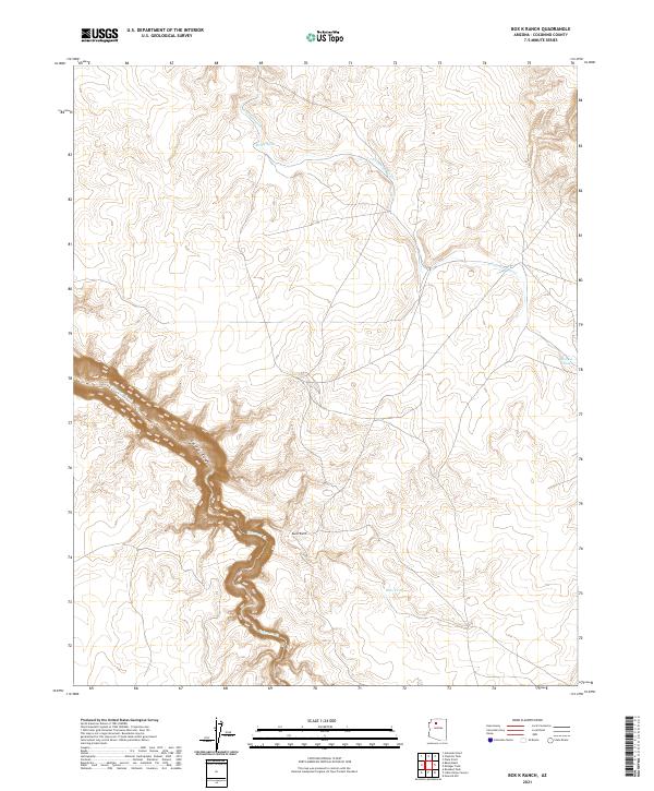 Box K Ranch, AZ — USGS 7.5-minute topo (2021)
