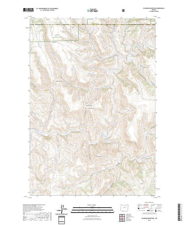 Slickear Mountain, OR — USGS 7.5-minute topo (2023)