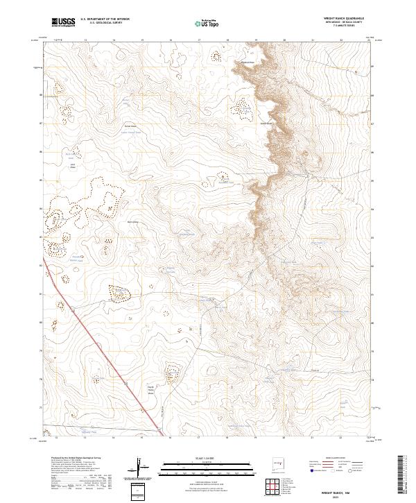 Wright Ranch, NM — USGS 7.5-minute topo (2023)