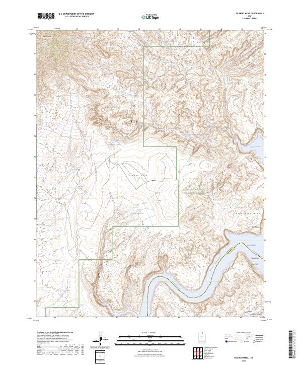 Ticaboo Mesa, UT — USGS 7.5-minute topo (2023)