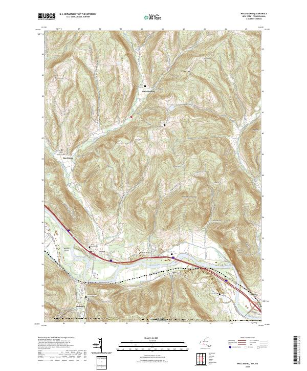 Wellsburg, NY-PA — USGS 7.5-minute topo (2023)