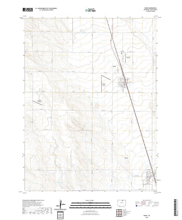 Nunn, CO — USGS 7.5-minute topo (2022)
