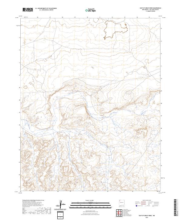 East of Great Bend, NM — USGS 7.5-minute topo (2023)