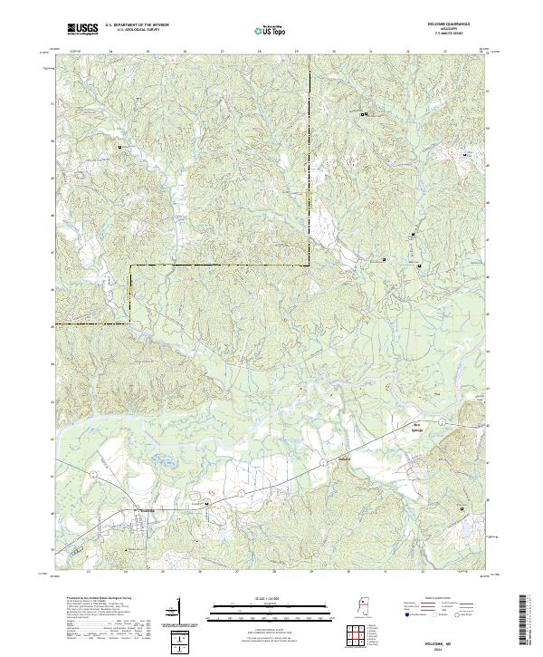 Holcomb, MS — USGS 7.5-minute topo (2024)