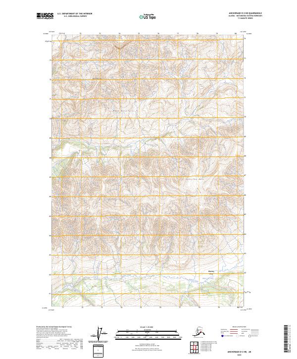 Anchorage D-2 NE, AK — USGS 7.5-minute topo (2023)
