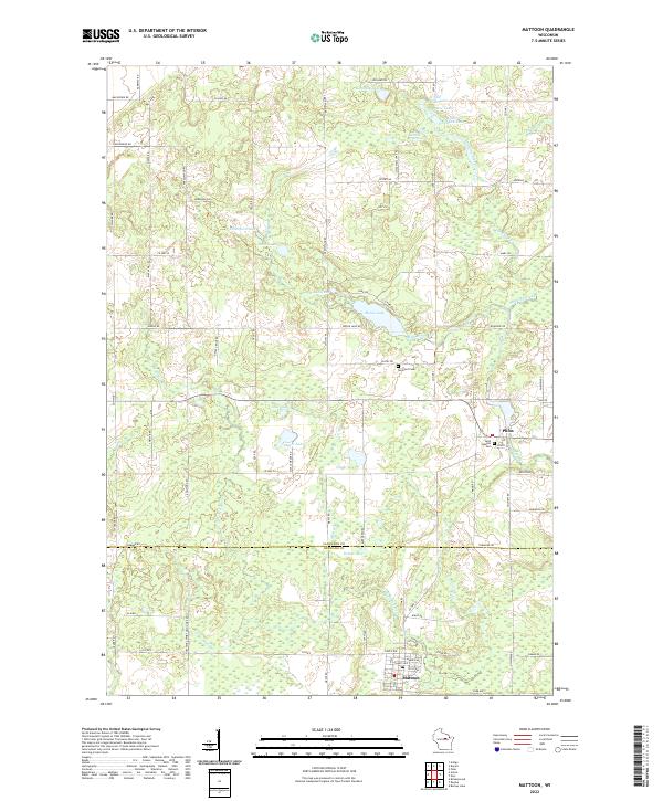 Mattoon, WI — USGS 7.5-minute topo (2022)