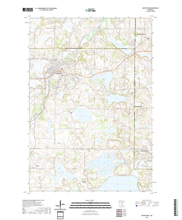 Watertown, MN — USGS 7.5-minute topo (2022)