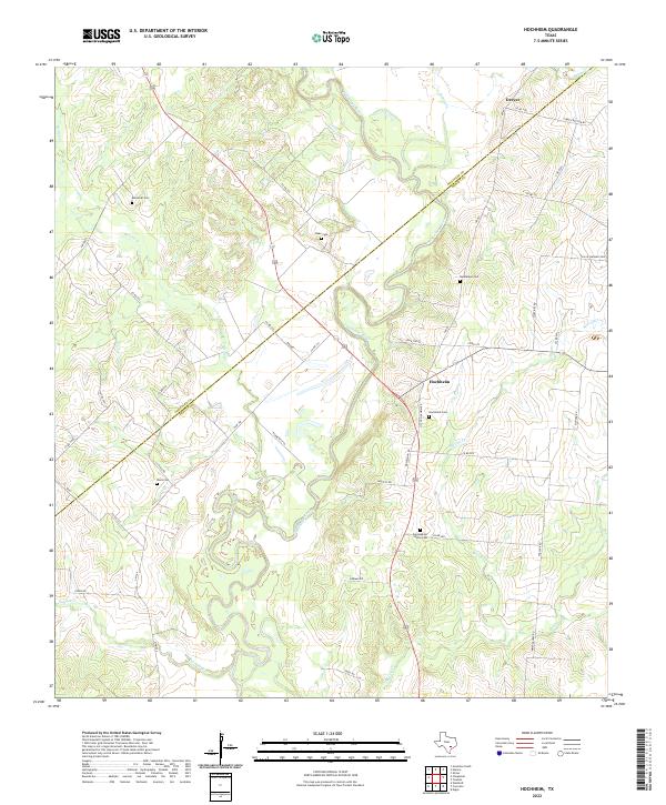 Hochheim, TX — USGS 7.5-minute topo (2022)