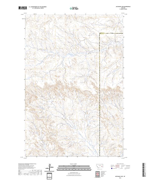Hathaway NW, MT — USGS 7.5-minute topo (2024)