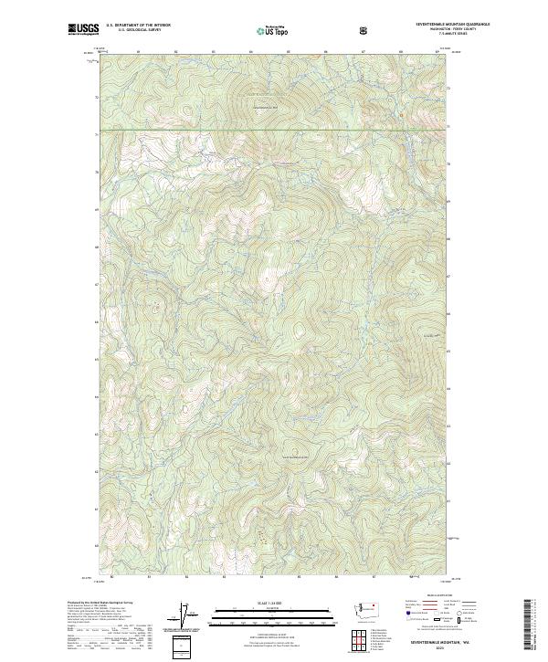 Seventeenmile Mountain, WA — USGS 7.5-minute topo (2023)