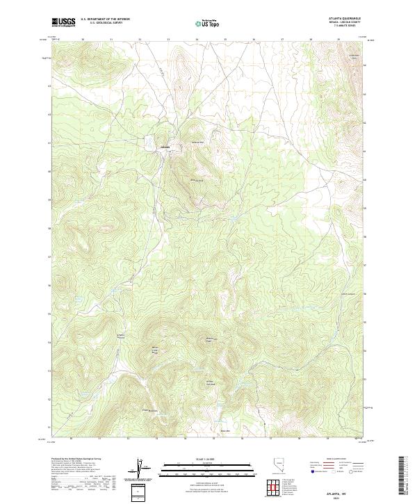 Atlanta, NV — USGS 7.5-minute topo (2021)
