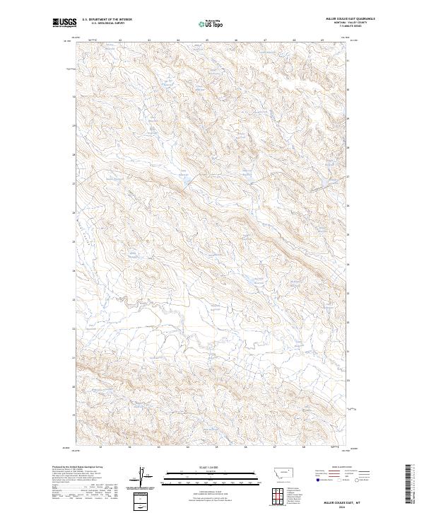 Miller Coulee East, MT — USGS 7.5-minute topo (2024)