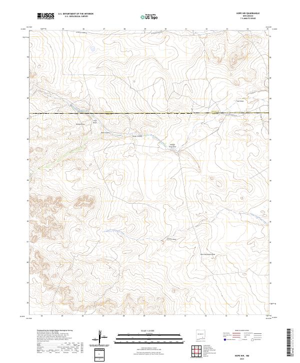 Hope NW, NM — USGS 7.5-minute topo (2023)