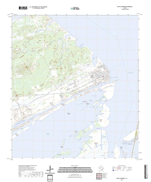 Port O'Connor, TX — USGS 7.5-minute topo (2025)