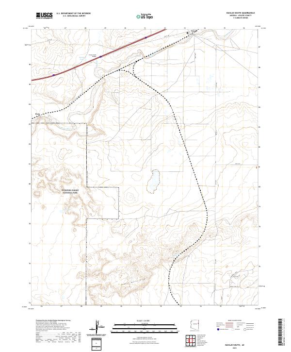 Navajo South, AZ — USGS 7.5-minute topo (2021)
