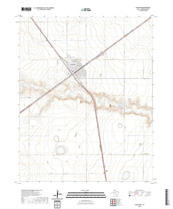 Stratford, TX — USGS 7.5-minute topo (2022)
