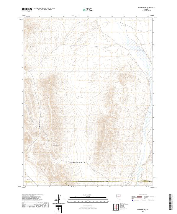 Sadler Basin, NV — USGS 7.5-minute topo (2021)