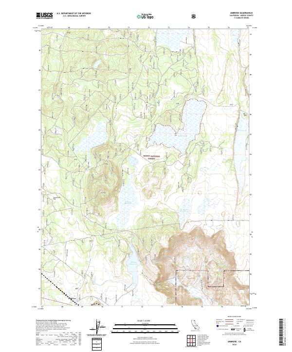 Ambrose, CA — USGS 7.5-minute topo (2022)