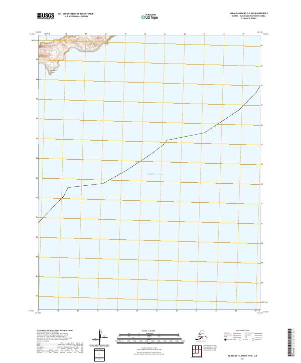Samalga Island D-3 SW, AK — USGS 7.5-minute topo (2021)