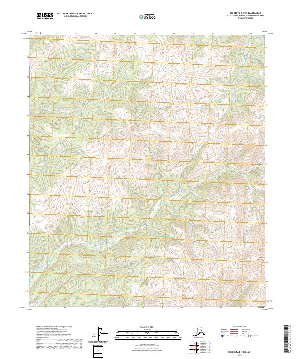 Big Delta B-1 SW, AK — USGS 7.5-minute topo (2024)