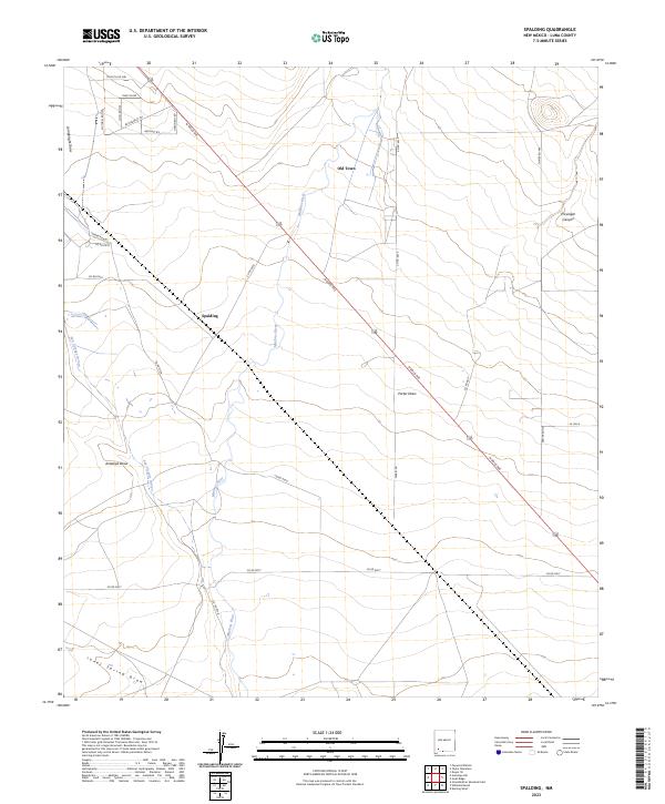 Spalding, NM — USGS 7.5-minute topo (2023)