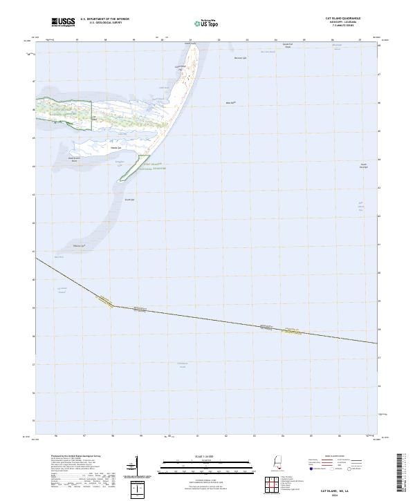 Cat Island, MS-LA — USGS 7.5-minute topo (2024)