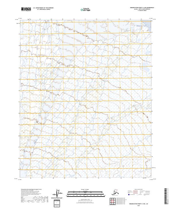 Demarcation Point C-2 NE, AK — USGS 7.5-minute topo (2023)