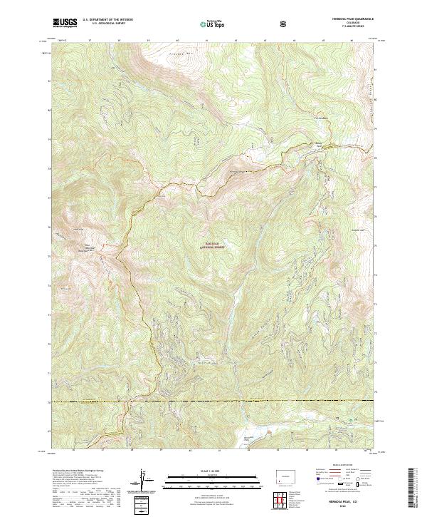 Hermosa Peak, CO — USGS 7.5-minute topo (2022)