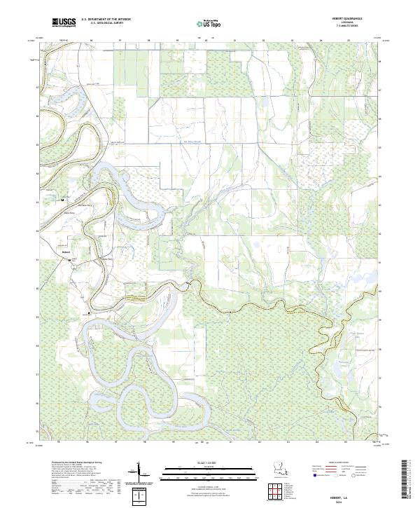 Hebert, LA — USGS 7.5-minute topo (2024)