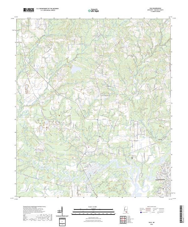 Kiln, MS — USGS 7.5-minute topo (2024)