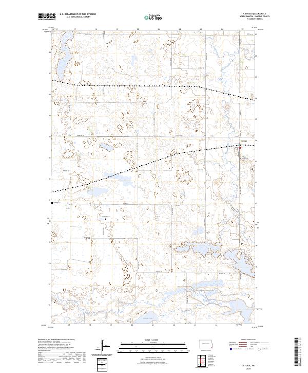 Cayuga, ND — USGS 7.5-minute topo (2024)
