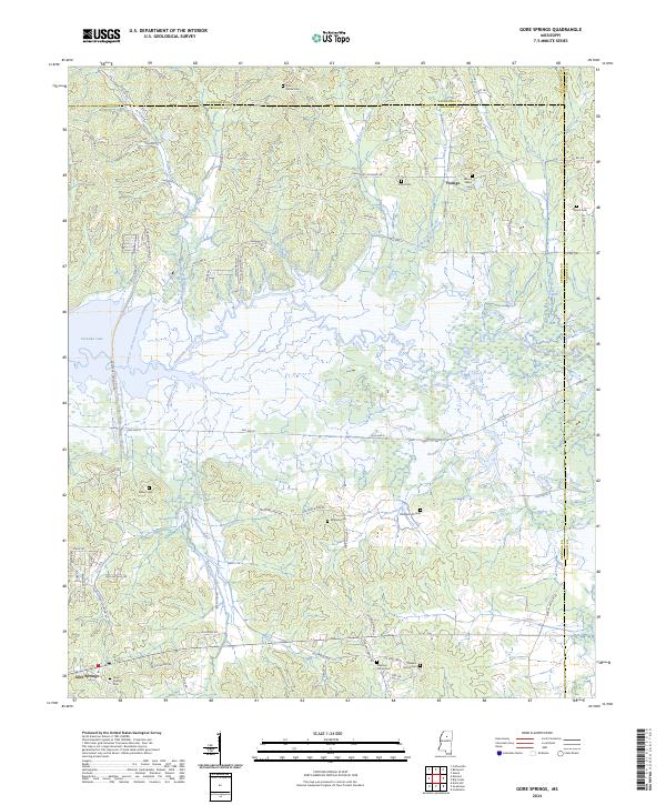 Gore Springs, MS — USGS 7.5-minute topo (2024)