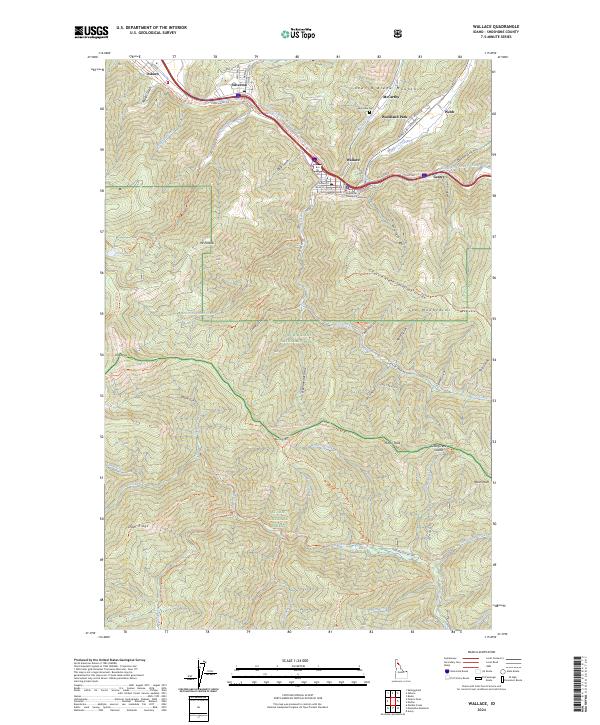 Wallace, ID — USGS 7.5-minute topo (2024)